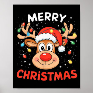 Poster Feliz Natal Rena Xmas Família Homens Mulheres Cria