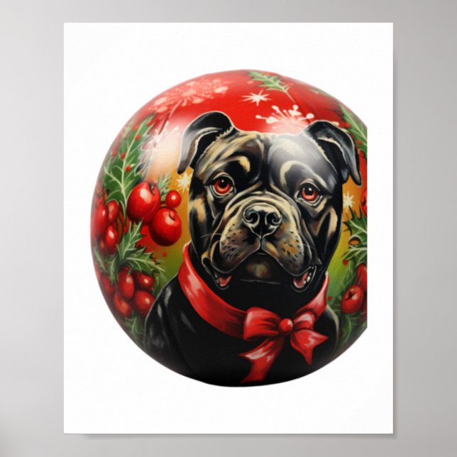 Poster Feliz Natal Sussex Spaniel (Frente)