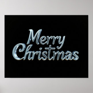 Poster Feliz Natal Tipografia Luxuosa Cartaz Papel H18