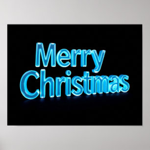 Poster Feliz Natal Tipografia Luxuosa Cartaz Papel H50