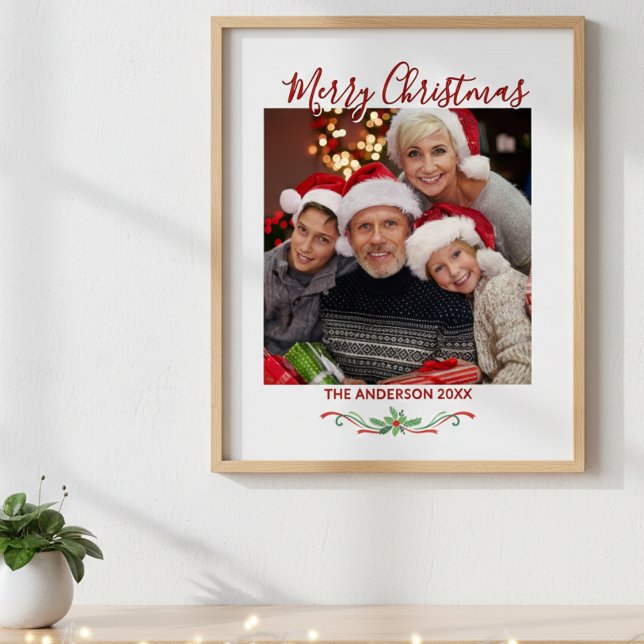 Poster Feliz Natal Uma Foto Personalizada  (Criador carregado)