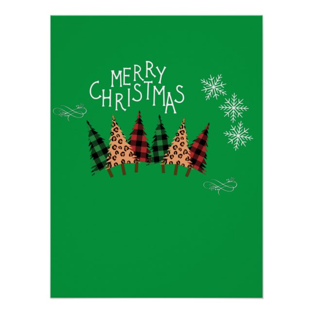 Póster Feliz Natal Verde (Frente)