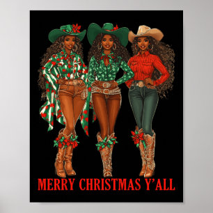 Poster Feliz Natal Vocês todas as vaqueiras negras Chris