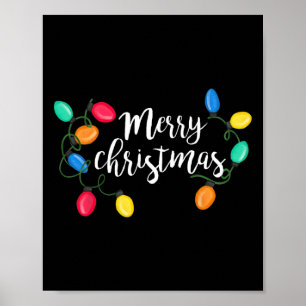 Poster Feliz Natal Xmas Lights Família Correspondendo Paj