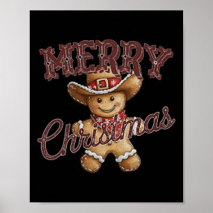 Poster Feliz Natal Yall Gingercake Cowboy Howdy West