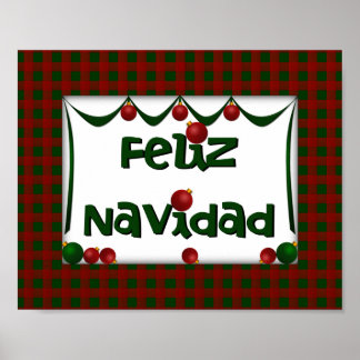 Poster Feliz Navidad - Feliz Natal - Wall Art
