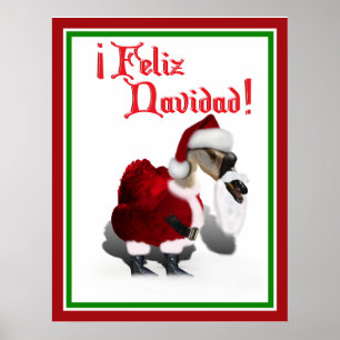 Poster Feliz Navidad - Papais noeis Bobos Ganso