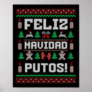 Poster Feliz Navidad Putos Engraçado Molho de Natal Mexic