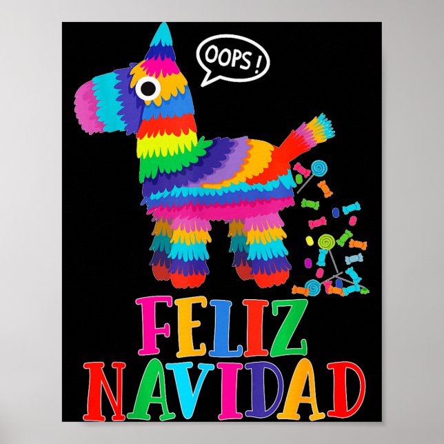 Poster Feliz Navidad Spanish Christmas Funny Mexican Nata (Frente)