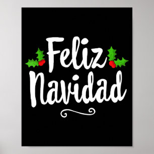 Poster Feliz Navidad Vintage Retrô Natal Mexicano Espanho