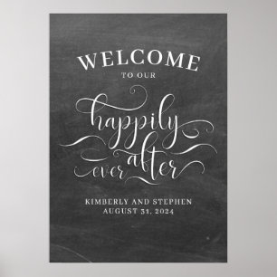 Poster Feliz nunca após Wedding o sinal de boas-vindas