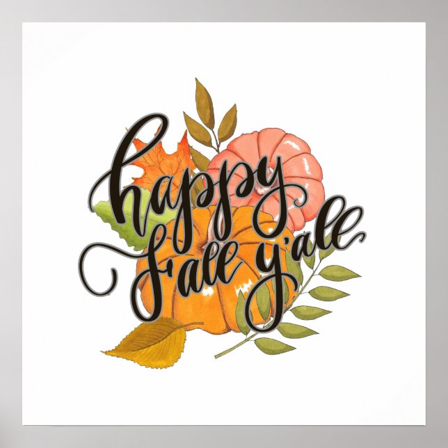 Póster Feliz outono Y (Frente)