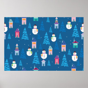 Poster Feliz Padrão de Natal
