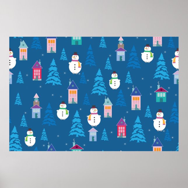 Poster Feliz Padrão de Natal (Frente)