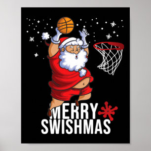 Poster Feliz Papais noeis de natal Bysketbyll pijamas de