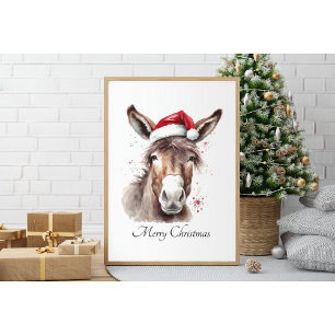 Poster Feliz Pequeno Cachorro de Natal, personalizado