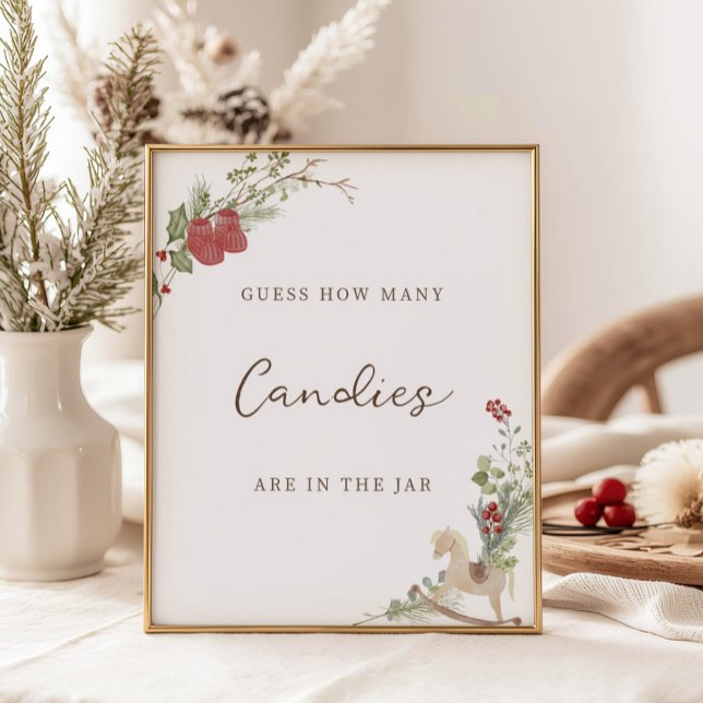 Poster Feliz Pequeno Chá de fraldas Adivinha Quantos (Criador carregado)