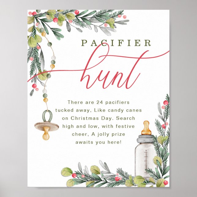 Poster Feliz Pequeno Chá de fraldas - Sinal de Caça Pacif (Frente)