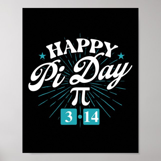 Poster Feliz Pi Day - Símbolo Math Lover Pi - Ciência Pi  (Frente)