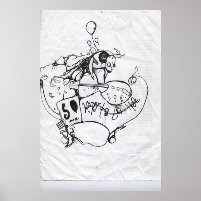 Póster feliz por estar aqui (Frente)