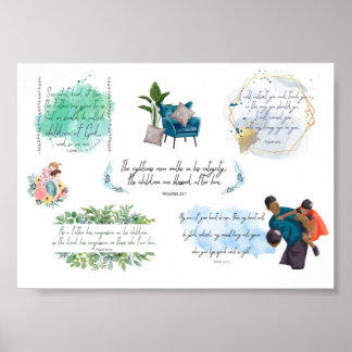 Poster Feliz presente de Dia de os pais para a citação de