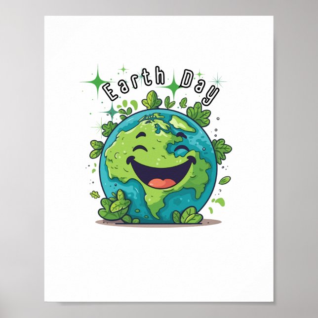 Poster Feliz presente de Natal no Dia da Terra Poster-Eco (Frente)
