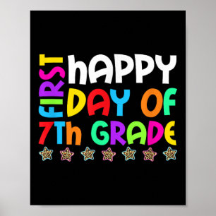 Poster Feliz Primeiro Dia Da 7ª Série De Volta À Escola P