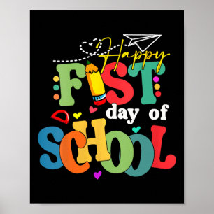 Poster Feliz Primeiro Dia Da Escola De Volta À Escola