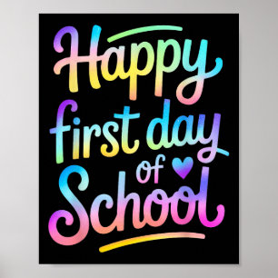 Poster Feliz Primeiro Dia Da Escola De Volta Ao Estudante