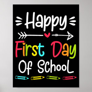 Poster Feliz primeiro dia de aula engraçado volta às aula