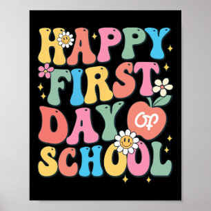 Poster Feliz Primeiro Dia De Aula Professor Meninos Menin