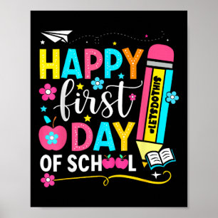 Poster Feliz Primeiro Dia De Professores De Lápis Na Esco