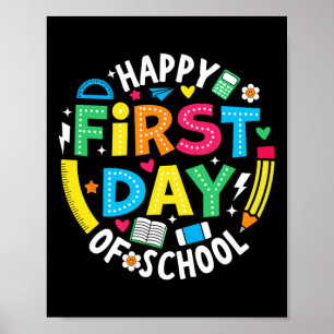 Poster Feliz Primeiro Dia De Professores De Lápis Na Esco
