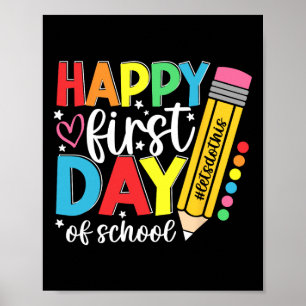 Poster Feliz Primeiro Dia De Professores De Lápis Na Esco