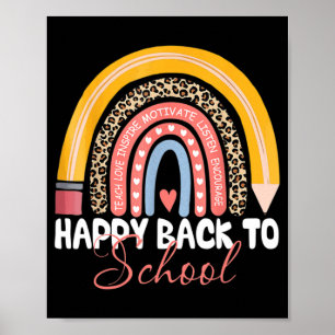 Poster Feliz primeiro dia de volta para o professor unive