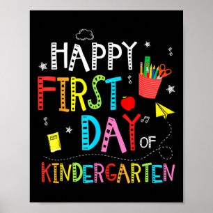 Poster Feliz Primeiro Dia Do Jardim De Infância Volta às