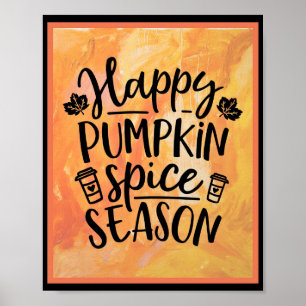 Poster Feliz Pumpkin Spice Season Fall