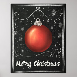 Poster Feliz Quadro de Natal Festivo Personalizável