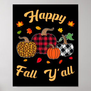 Poster Feliz Queda Folhas Queda Autumn Pumpkin Women G