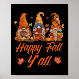 Poster Feliz Queda Vocês Pumpkin Spice Cai nos Gnomos do