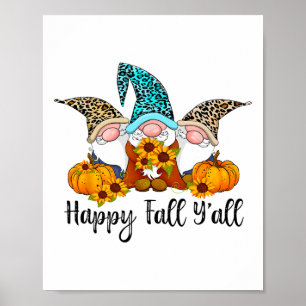 Poster Feliz Queda Vocês Todos Gnomo Leopard Pumpkin Funn