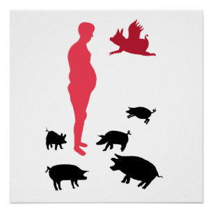 Póster Feliz Refeição Seja Vegeteriana, A Fazenda, Poster