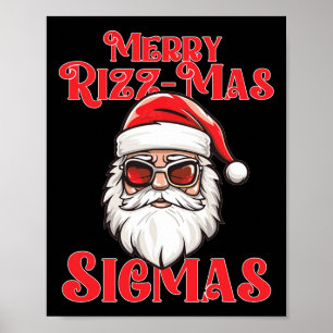Poster Feliz Rizz Mas Sigmas Funny Gen- Papais noeis Alph