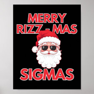 Poster Feliz Rizz Mas Sigmas Natal Rizzmas Engraçado Sant