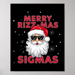 Poster Feliz Rizz Mas Sigmas Papais noeis Natal