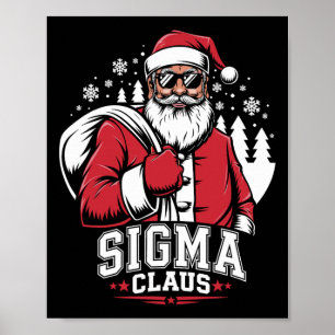 Poster Feliz Rizzmas Sigma Claus Engraçado Papai Noel 1