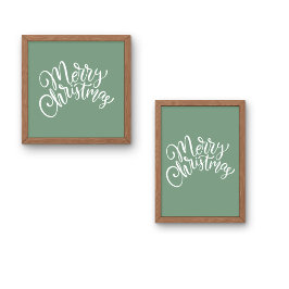 Poster Feliz Script de Natal verde