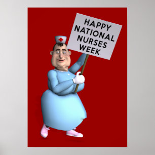 Poster Feliz Semana Nacional das Enfermeiras!