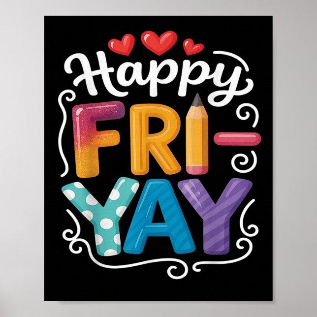 Poster Feliz Sexta-Feira Feliz, Engraçado Professor de Fi (Frente)