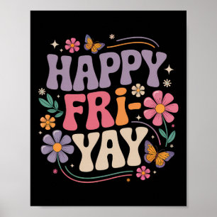 Poster Feliz Sextou Professor Fritar Yay Sexta-feira Dive